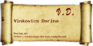 Vinkovics Dorina névjegykártya